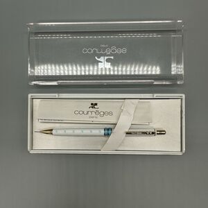 Courreges Mechanical Pensil 0.05mm Logo Blue White Gold